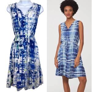 Beach Lunch Lounge Lou Lou Blue Tie Dye Dress